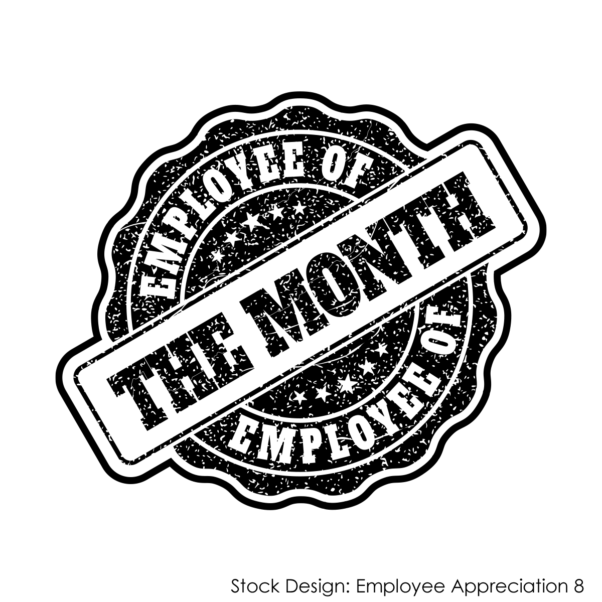 #92001-EA - Employee Appreciation Ultra Removable Custom Shape Sticker ...