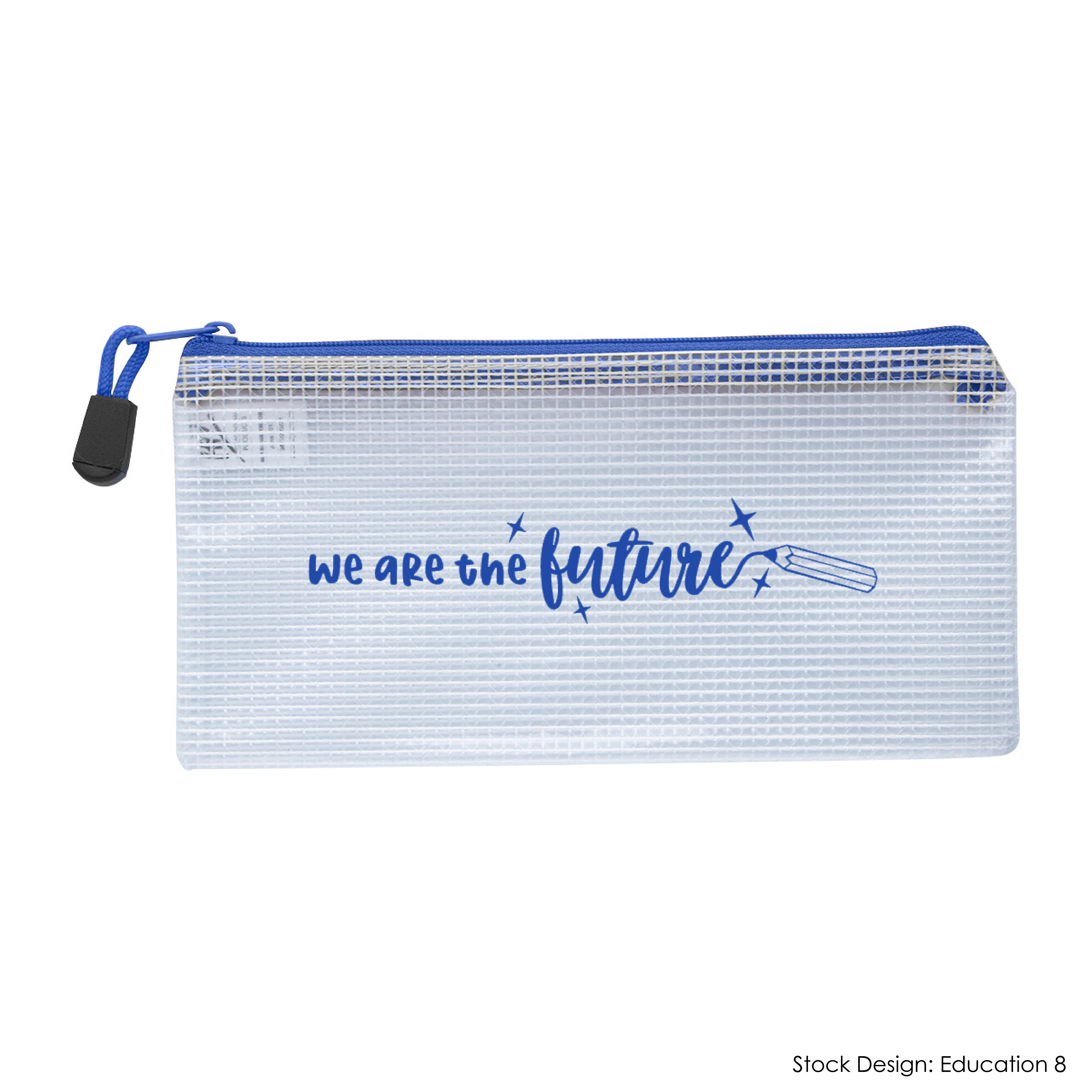 9477-BTS - Back To School Clear Zippered Pencil Pouch