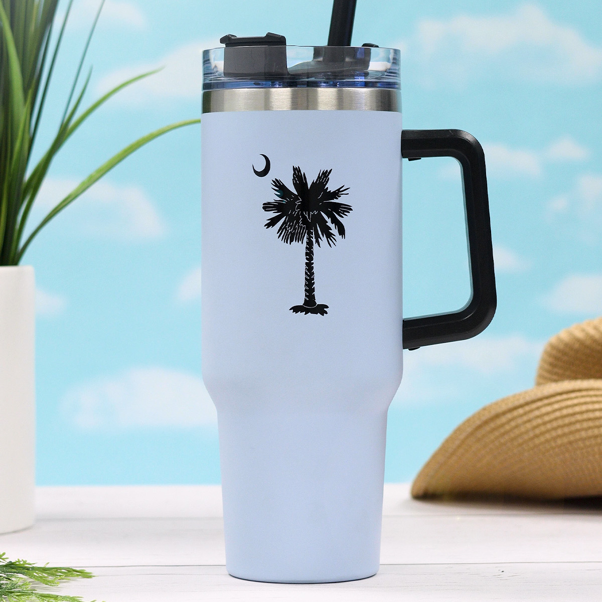 40oz Travel Mug • White – Tonya's Treasures Inc.